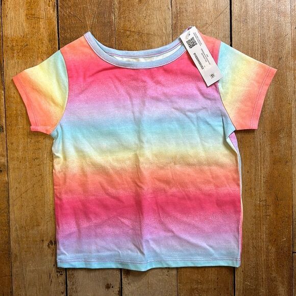 Garanimals shorts sleeve shirt size 24 months Rainbow ombre new cotton - Picture 1 of 4